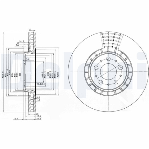 Disc Frana Delphi Volvo BG9783C
