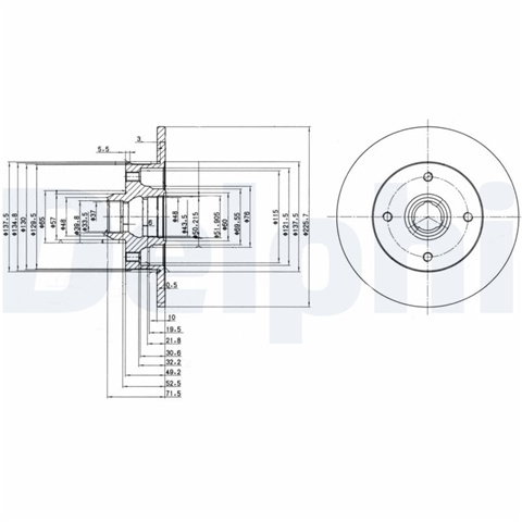 Disc Frana Delphi Vw BG2389