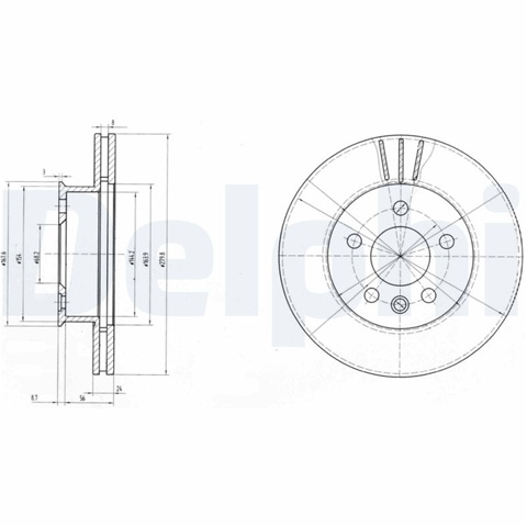 Disc Frana Delphi Vw BG2717
