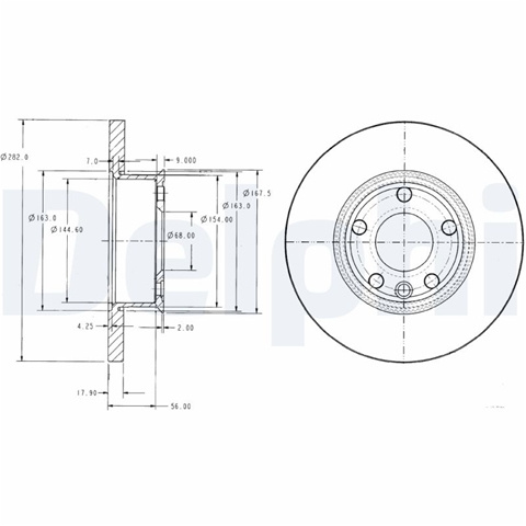 Disc Frana Delphi Vw BG2898