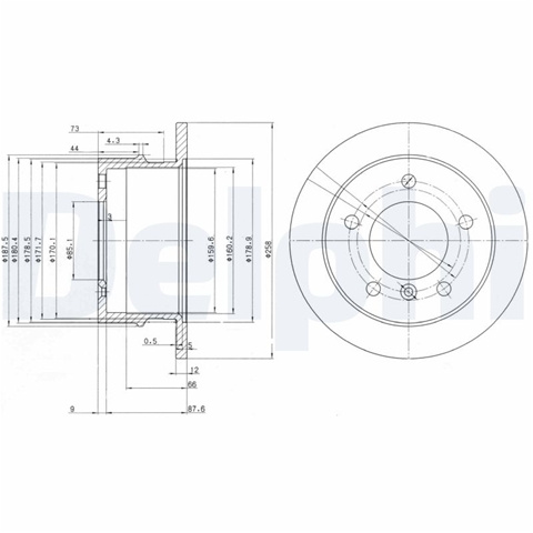 Disc Frana Delphi Vw BG3235