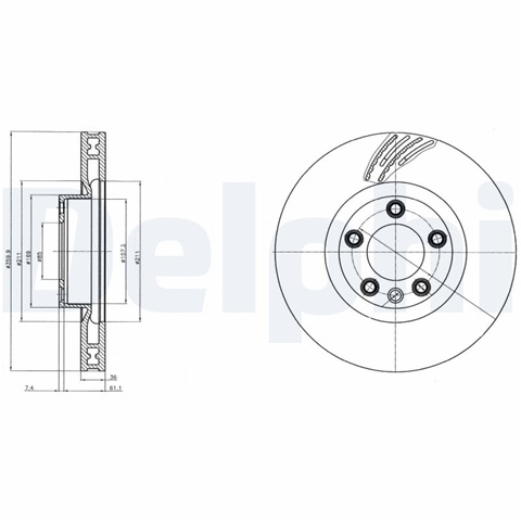 Disc Frana Delphi Vw BG9100C