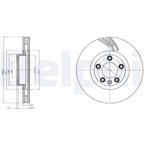 Disc Frana Delphi Vw BG9101C