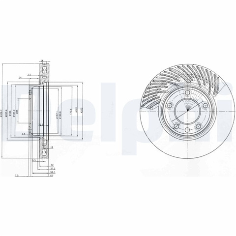 Disc Frana Delphi Vw BG9773