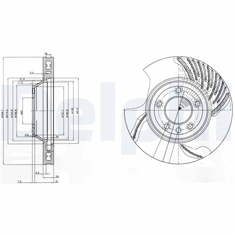 Disc Frana Delphi Vw BG9774