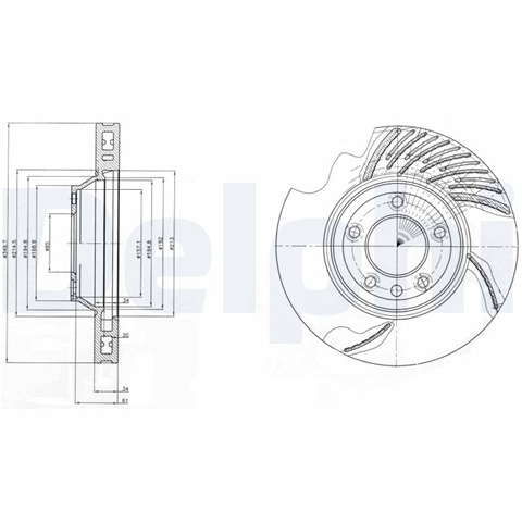 Disc Frana Delphi Vw BG9950
