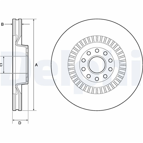 Disc Frana Delphi Vw BG9957