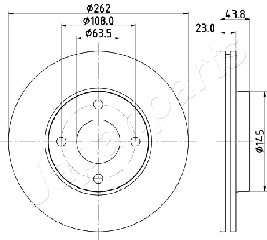 Disc frana (DI0355 JAPANPARTS) FORD
