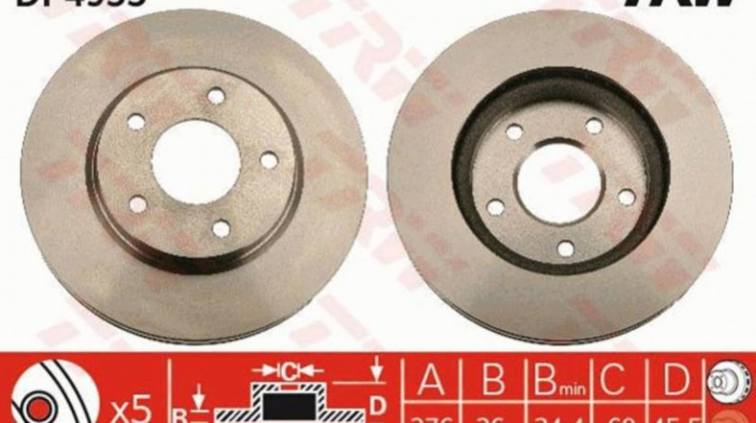 Disc frana Dodge CALIBER 2006-2016 #3 0986479783