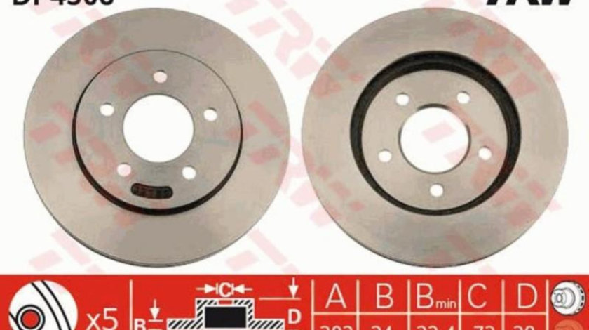 Disc frana Dodge CARAVAN 1995-2001 #2 0000K04721821