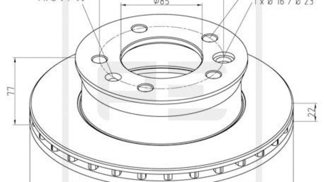 Disc frana fata (01629100A PETERS ENNEPETAL) MERCEDES-BENZ