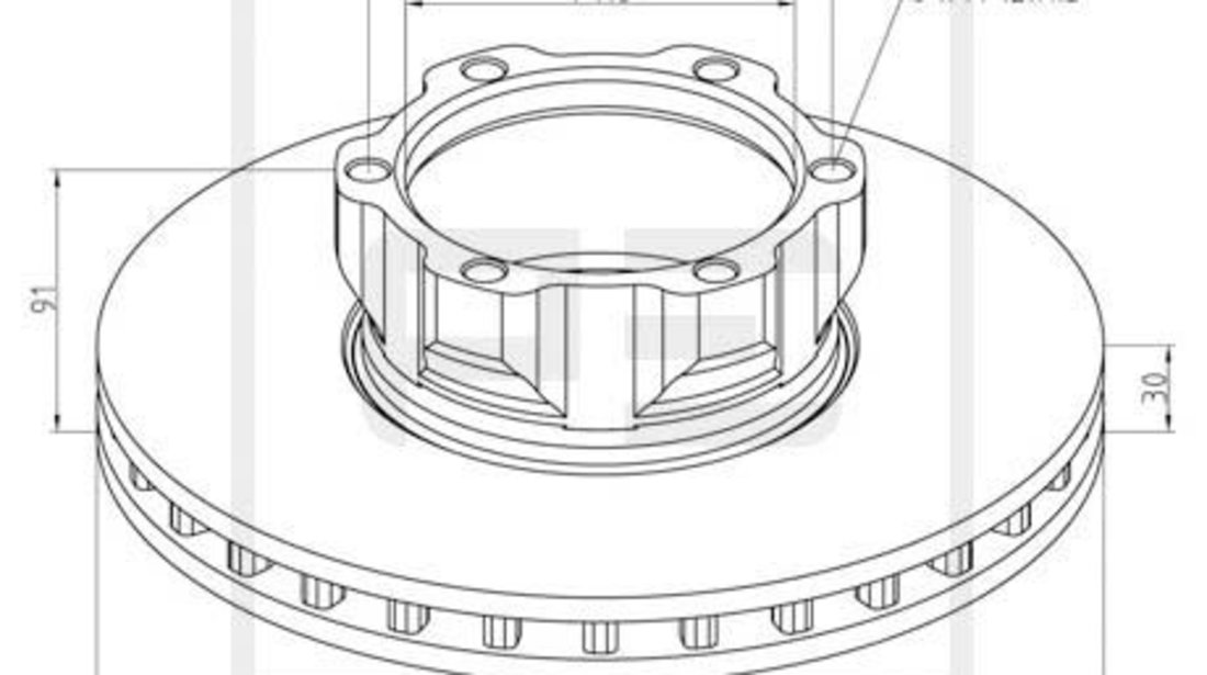 Disc frana fata (01665000A PETERS ENNEPETAL) MERCEDES-BENZ