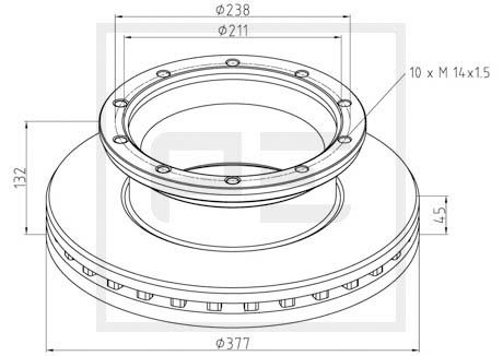 Disc frana fata (01666900A PETERS ENNEPETAL)