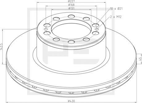 Disc frana fata (01667200A PETERS ENNEPETAL) MERCEDES-BENZ