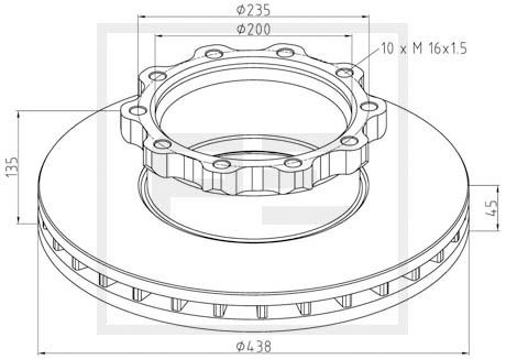 Disc frana fata (03610400A PETERS ENNEPETAL) MAN