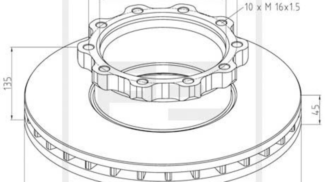 Disc frana fata (03610400A PETERS ENNEPETAL) MAN