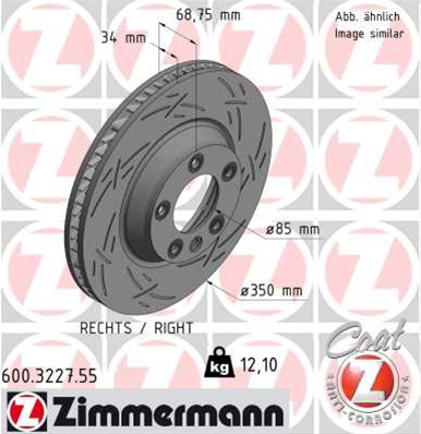 Disc Frana Fata Dreapta Black Z Zimmermann Vag 600.3227.55