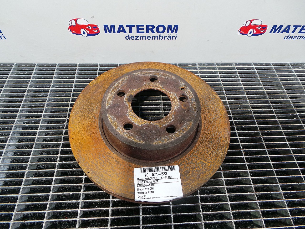 DISC FRANA FATA MERCEDES C-CLASS 2.2 CDI - (2007 2011)