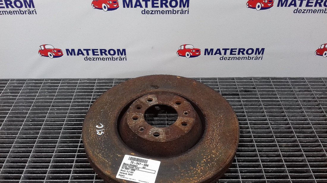 DISC FRANA FATA PEUGEOT 407 407 2.2 HDI - (2004 2008)