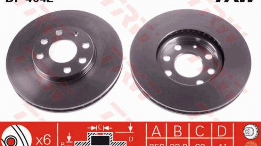 Disc Frana Fata Trw Opel Astra G 1998-2004 DF4042