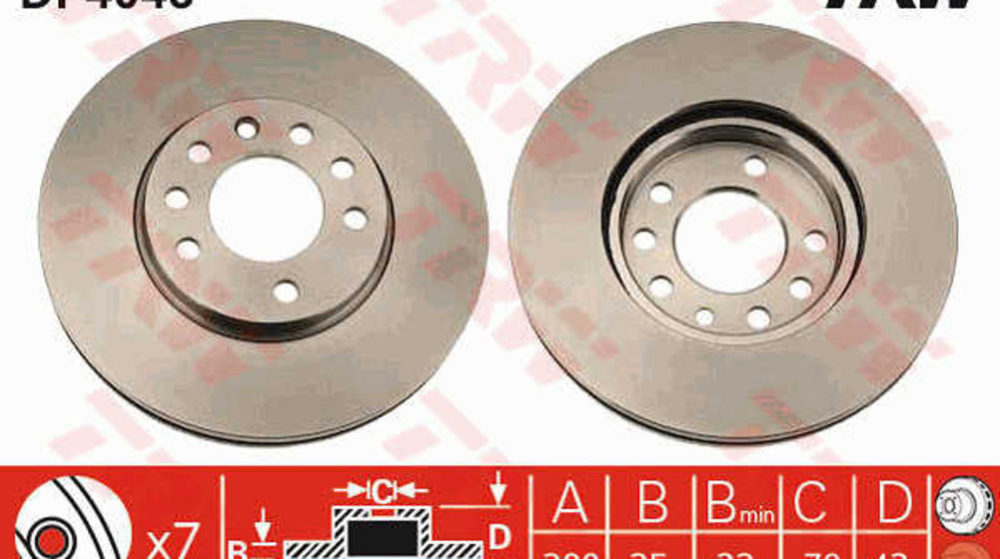 Disc Frana Fata Trw Opel Astra G 1998-2004 DF4048