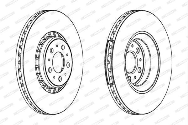 Disc Frana Ferodo - Livrabil Numai Pereche Volvo DDF1371C-1