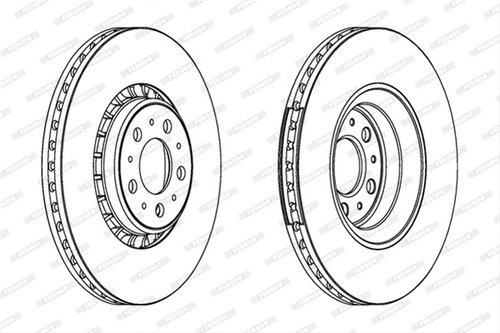 Disc Frana Ferodo - Livrabil Numai Pereche Volvo DDF1371C-1