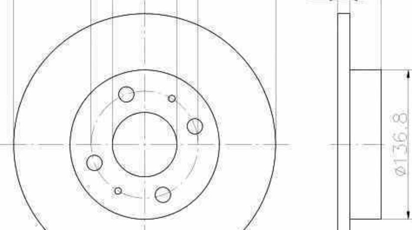 Disc frana FIAT 500 C 312 TEXTAR 92061103