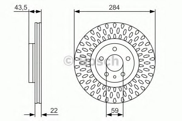 Disc frana FIAT 500L (199) (2012 - 2016) BOSCH 0 986 479 558 piesa NOUA