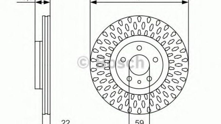 Disc frana FIAT 500L (199) (2012 - 2016) BOSCH 0 986 479 558 piesa NOUA