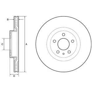 Disc frana FIAT 500L (199) (2012 - 2016) DELPHI BG4654C piesa NOUA