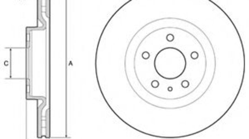 Disc frana FIAT 500L (199) (2012 - 2016) DELPHI BG4654C piesa NOUA