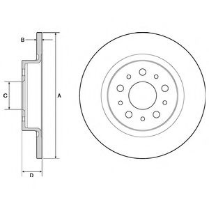 Disc frana FIAT 500L (199) (2012 - 2016) DELPHI BG4690C piesa NOUA