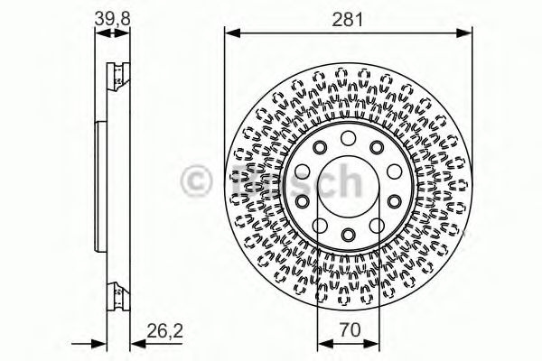 Disc frana FIAT 500X (334) (2014 - 2016) BOSCH 0 986 479 C42 piesa NOUA