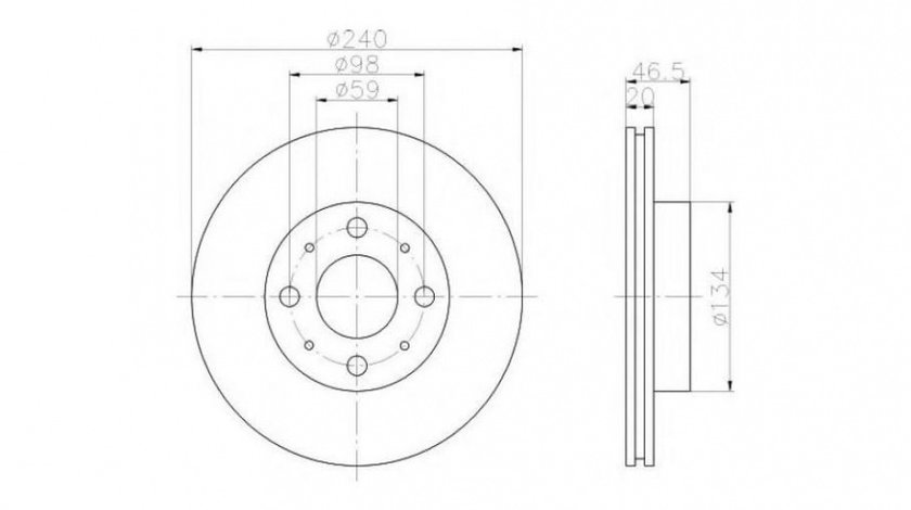 Disc frana Fiat ALBEA (178_) 1996-2009 #2 09672510