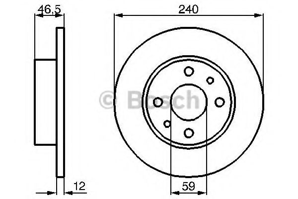 Disc frana FIAT ALBEA (178) (1996 - 2009) BOSCH 0 986 478 353 piesa NOUA