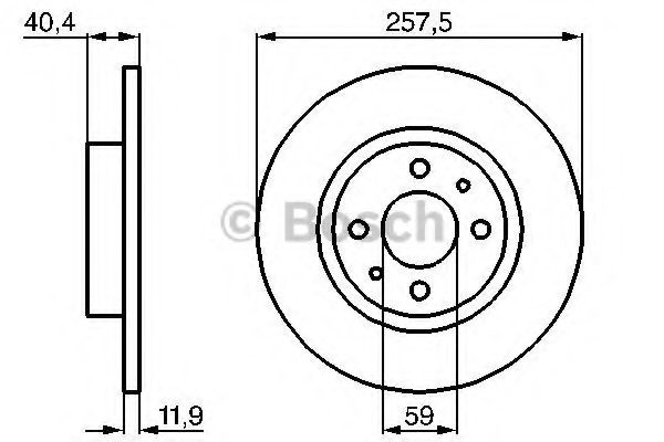 Disc frana FIAT BRAVA (182) (1995 - 2003) BOSCH 0 986 478 343 piesa NOUA