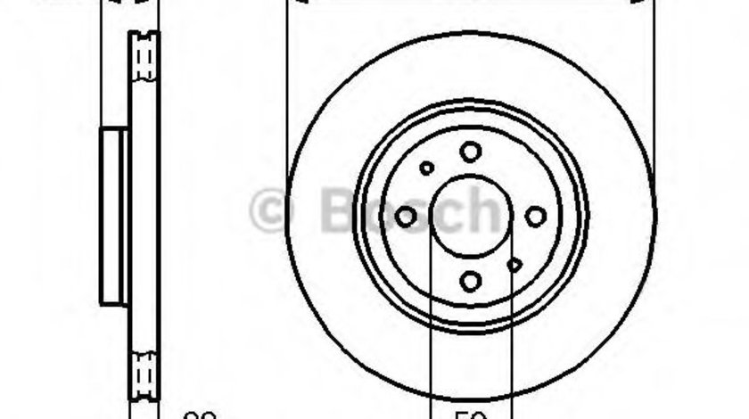 Disc frana FIAT BRAVA (182) (1995 - 2003) BOSCH 0 986 479 B49 piesa NOUA