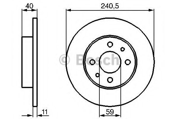 Disc frana FIAT BRAVA (182) (1995 - 2003) BOSCH 0 986 478 342 piesa NOUA