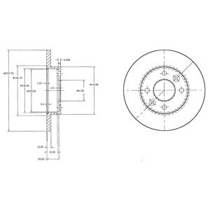 Disc frana FIAT BRAVO I (182) (1995 - 2001) KRIEGER 0950004286 piesa NOUA