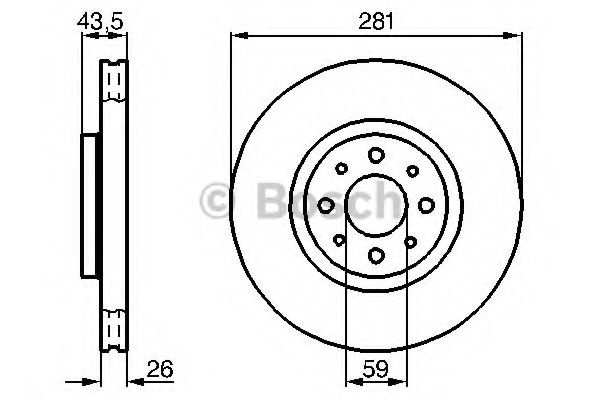 Disc frana FIAT BRAVO II (198) (2006 - 2016) BOSCH 0 986 479 B52 piesa NOUA