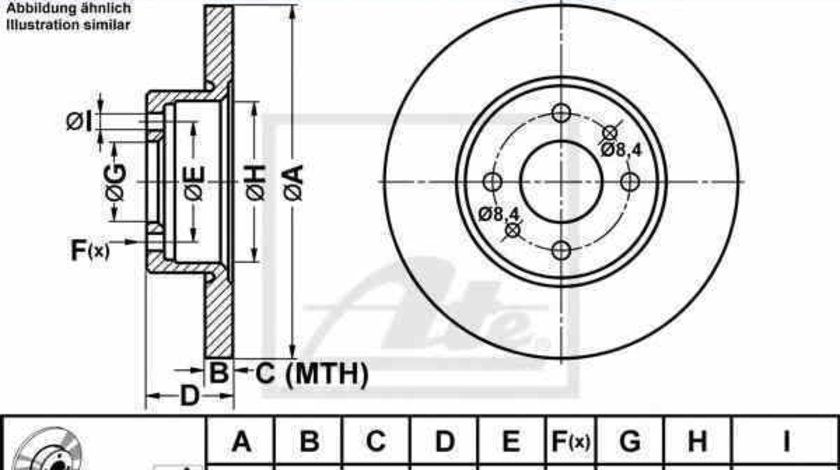 Disc frana FIAT BRAVO Van 198 ATE 24.0110-0190.1