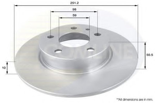 Disc frana FIAT CROMA (154) (1985 - 1996) COMLINE ADC1806 piesa NOUA