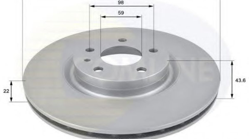 Disc frana FIAT CROMA (154) (1985 - 1996) COMLINE ADC1805V piesa NOUA