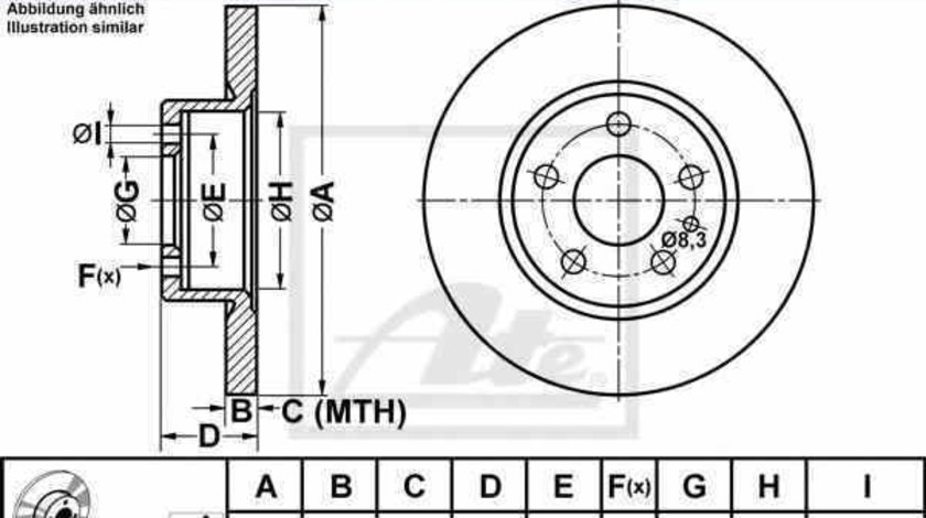 Disc frana FIAT CROMA 154 ATE 24.0110-0209.1