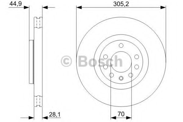 Disc frana FIAT CROMA (194) (2005 - 2016) BOSCH 0 986 479 325 piesa NOUA