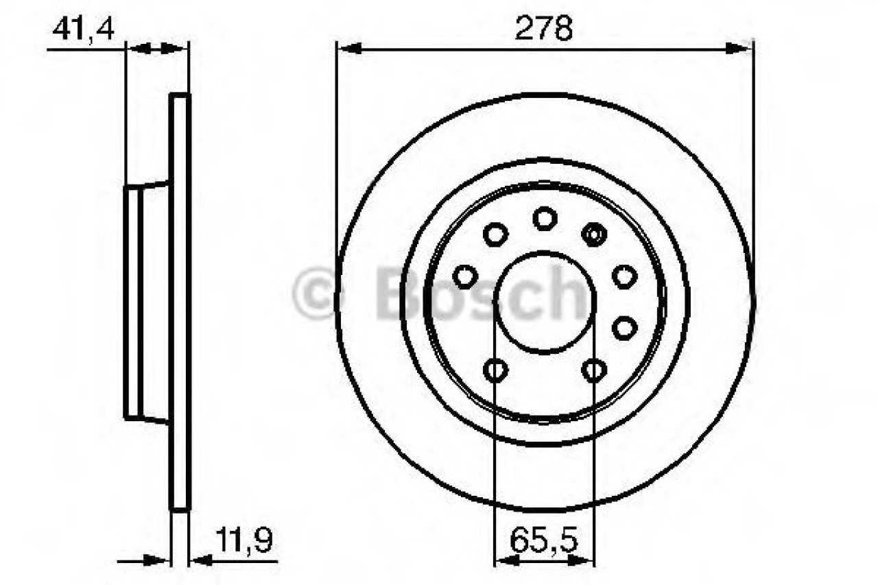 Disc frana FIAT CROMA (194) (2005 - 2016) BOSCH 0 986 479 B74 piesa NOUA