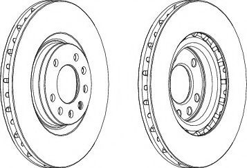 Disc frana FIAT CROMA (194) (2005 - 2016) FERODO DDF1512 piesa NOUA