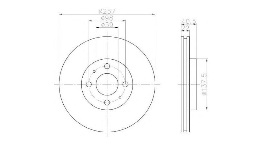 Disc frana Fiat DOBLO (223, 119) 2001-2016 #2 09584310