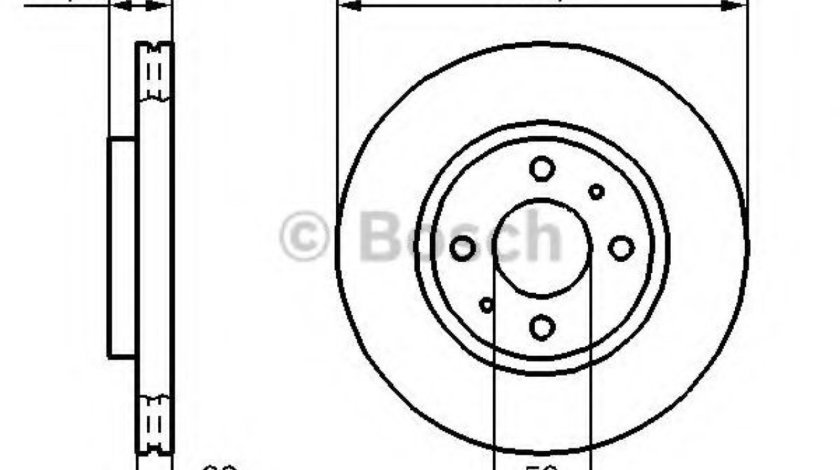 Disc frana FIAT DOBLO Cargo (223) (2000 - 2016) BOSCH 0 986 478 639 piesa NOUA